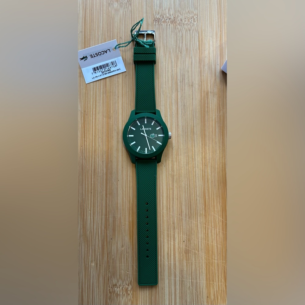 Lacoste Watch 43mm Green Face & Green Silicone Band - Picture 6 of 7